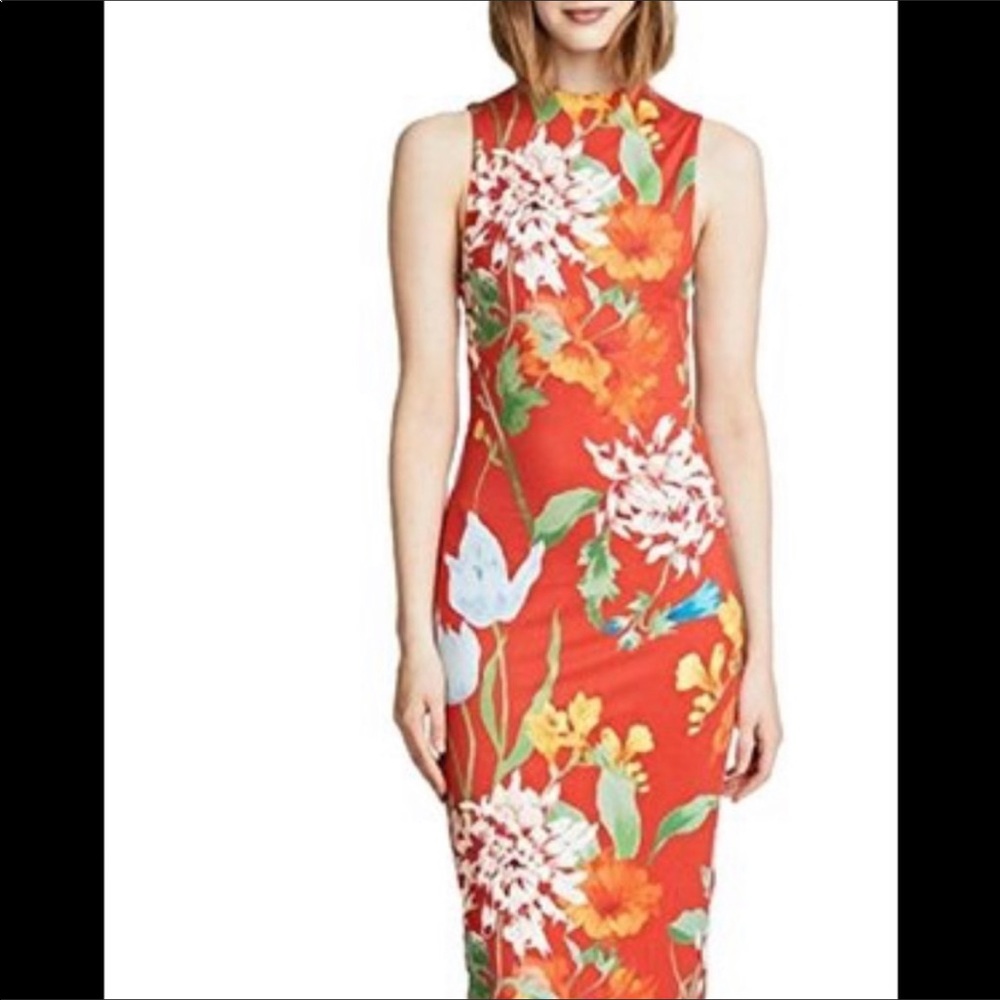 Alice + Olivia Delora Mock Neck Sheath Dress